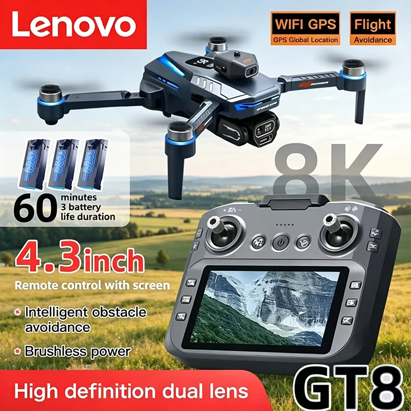Drone Gt8 Rc - Lenovo GT8 Drone 8K Professional Dual