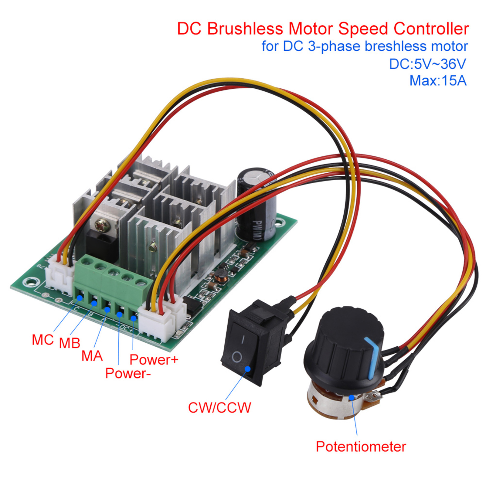 Motor Speed Switch DC 5V‑36V 1 – Brushless Motor recenzja i cena