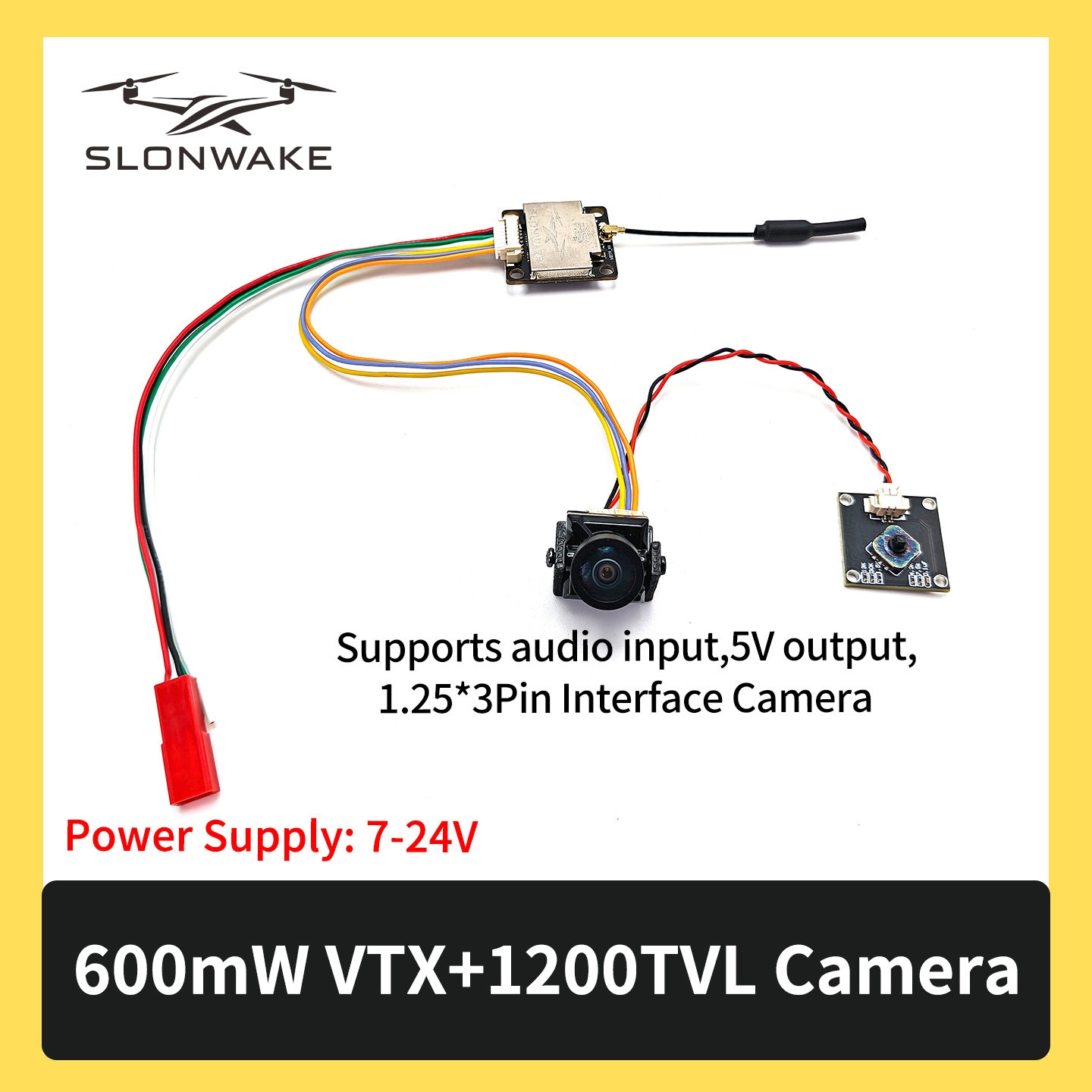 SLONWAKE 5.8G 600mW 7-24V FPV  – Fpv Drone Camera recenzja i cena