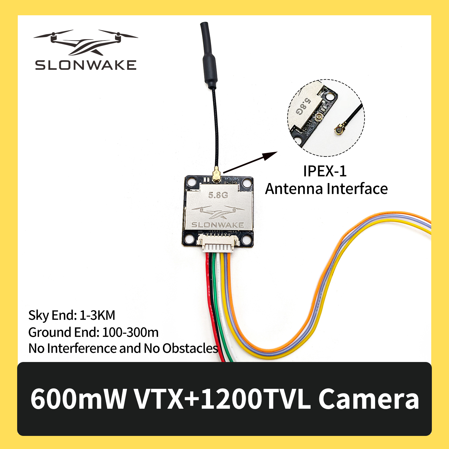 SLONWAKE 5.8G 600mW 7-24V FPV  – Fpv Drone Camera recenzja i cena