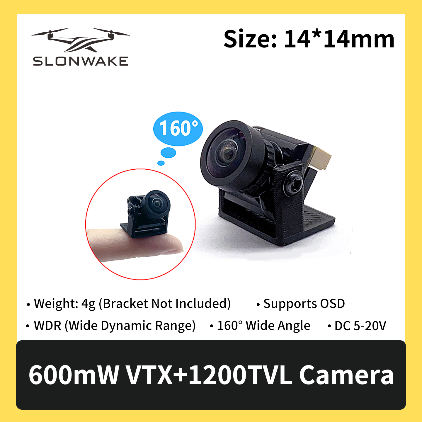 SLONWAKE 5.8G 600mW 7-24V FPV  – Fpv Drone Camera recenzja i cena