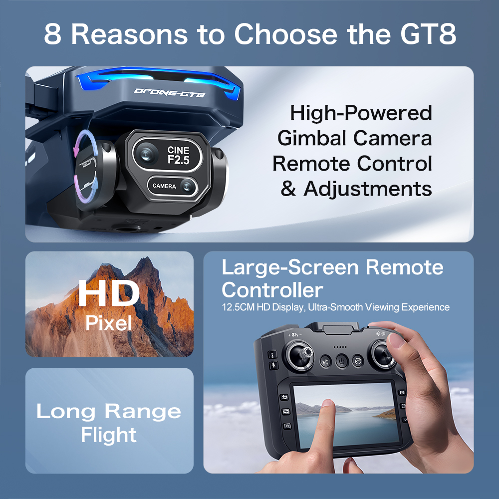 New GT8 Profesional Drone 8K H – Drone Gt8 Rc recenzja i cena
