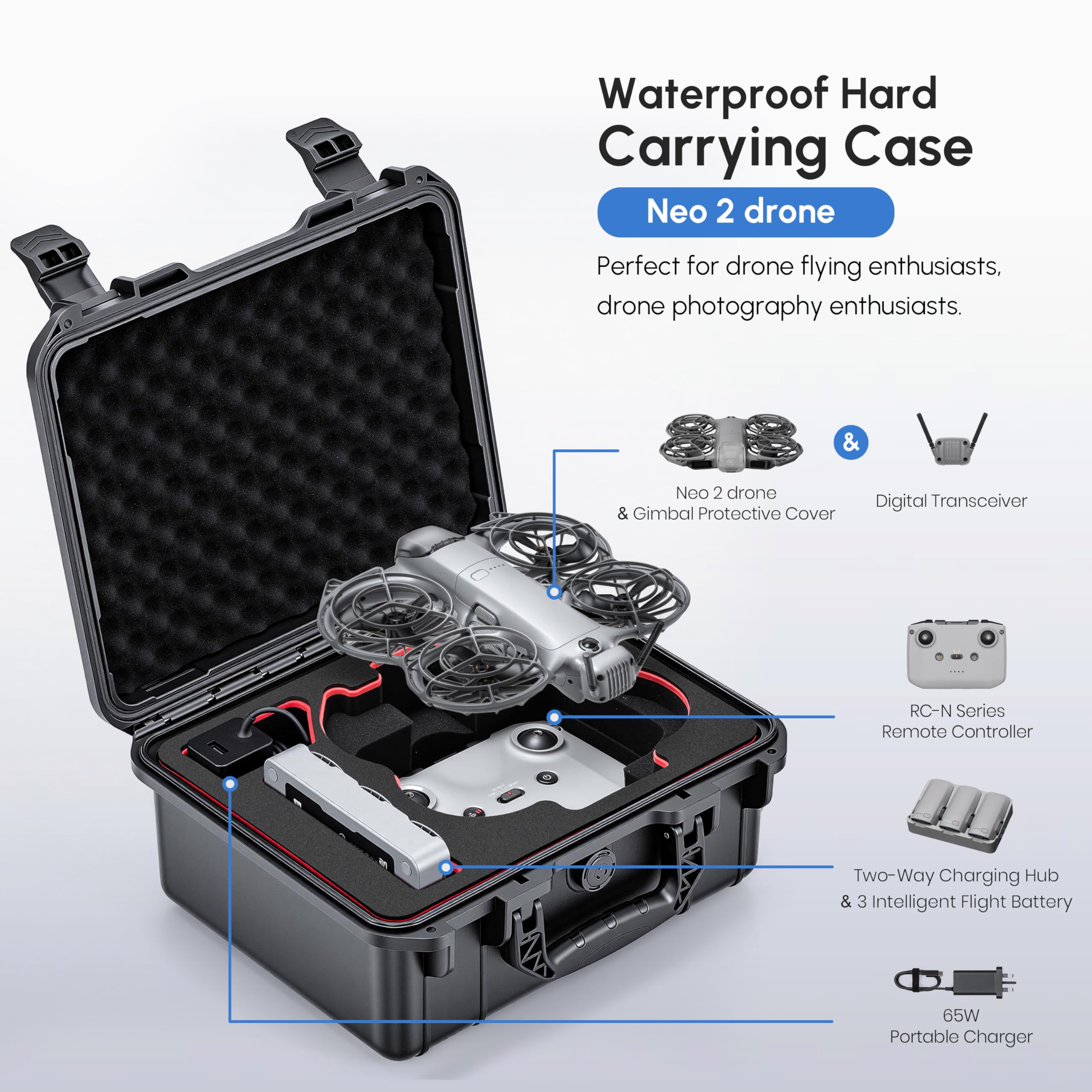 NEO 2 Case,Waterproof Hard Car – Drone Rc Cover recenzja i cena