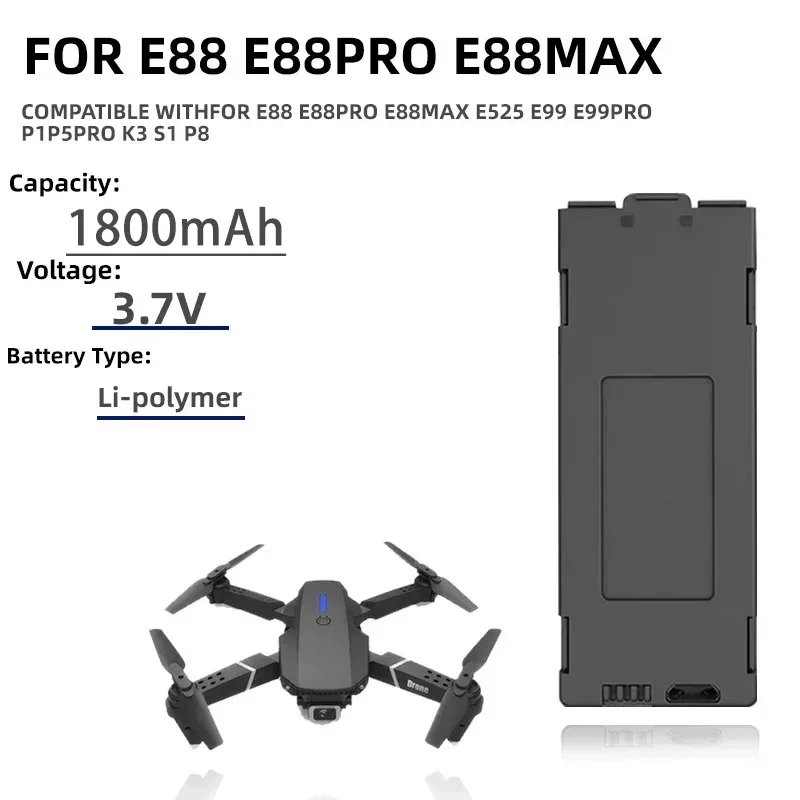 1-10pcs E99 Pro Drone Battery  – Drone Rc E88 Pro recenzja i cena