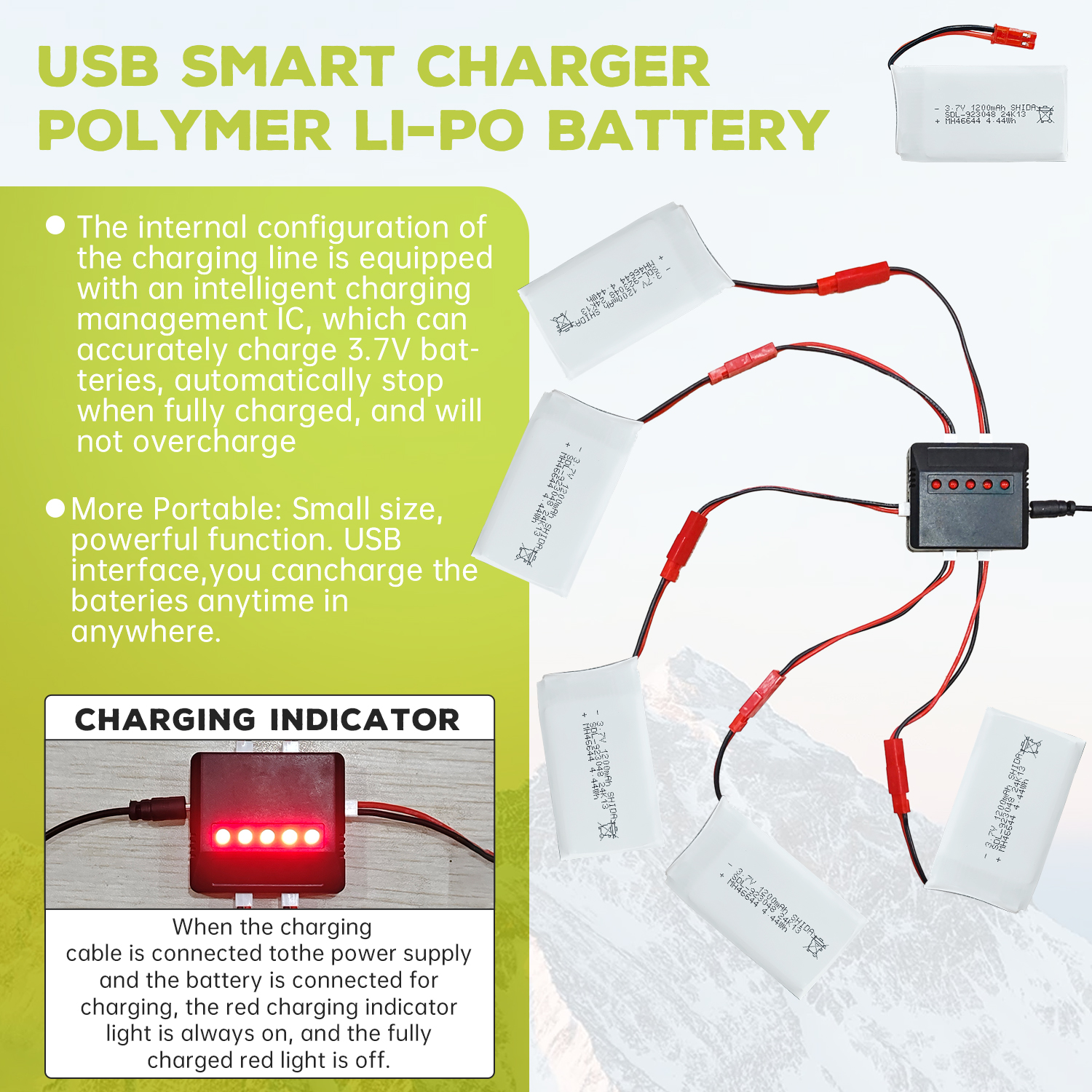 5PCS 3.7V 1200mAh 30C JST Plug – Drone Mjx Rc recenzja i cena