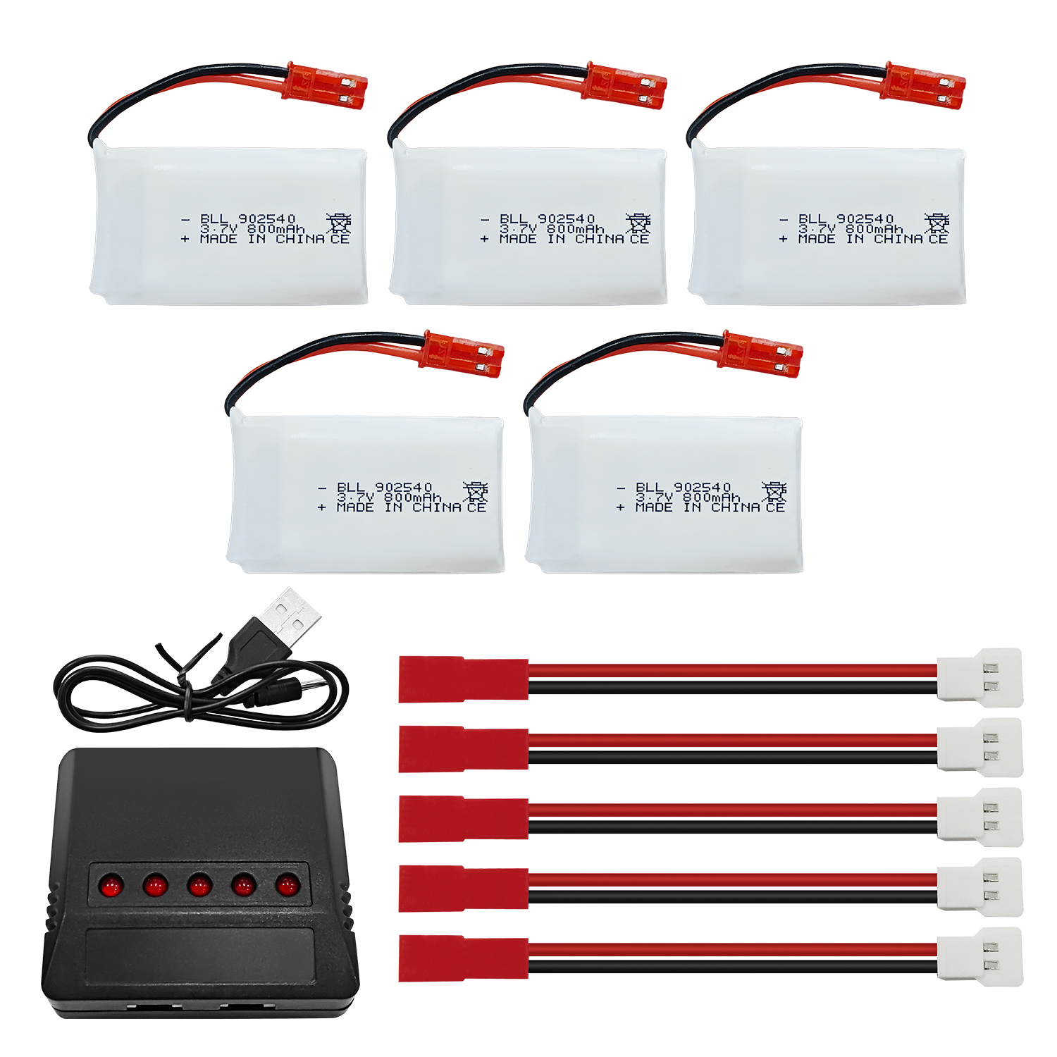 5PCS 3.7V 800mAh 30C Lipo Batt – Drone Mjx Rc recenzja i cena