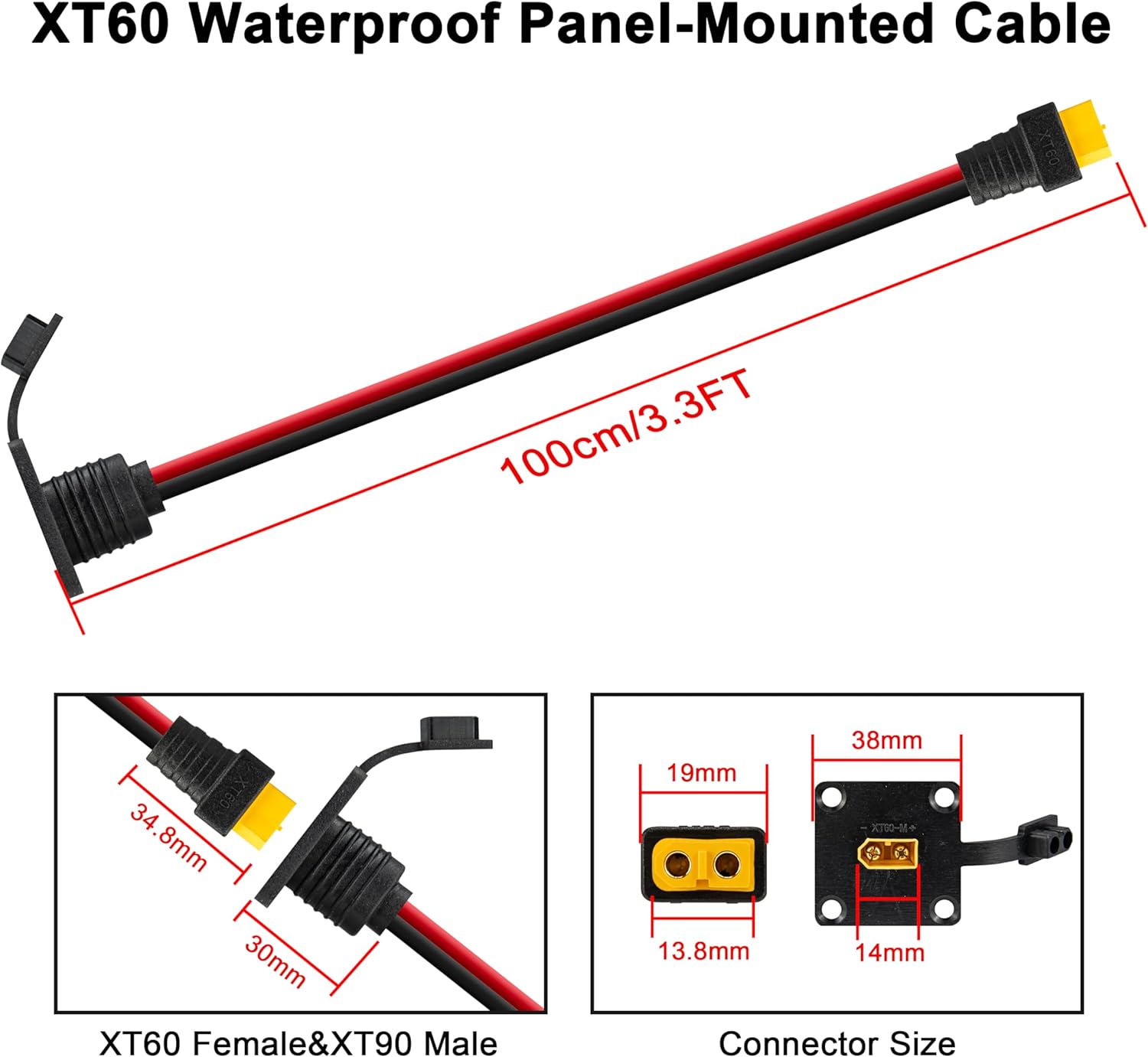 JMUYTOP 3FT 12AWG XT60 Panel M – Drone Rc Holder recenzja i cena