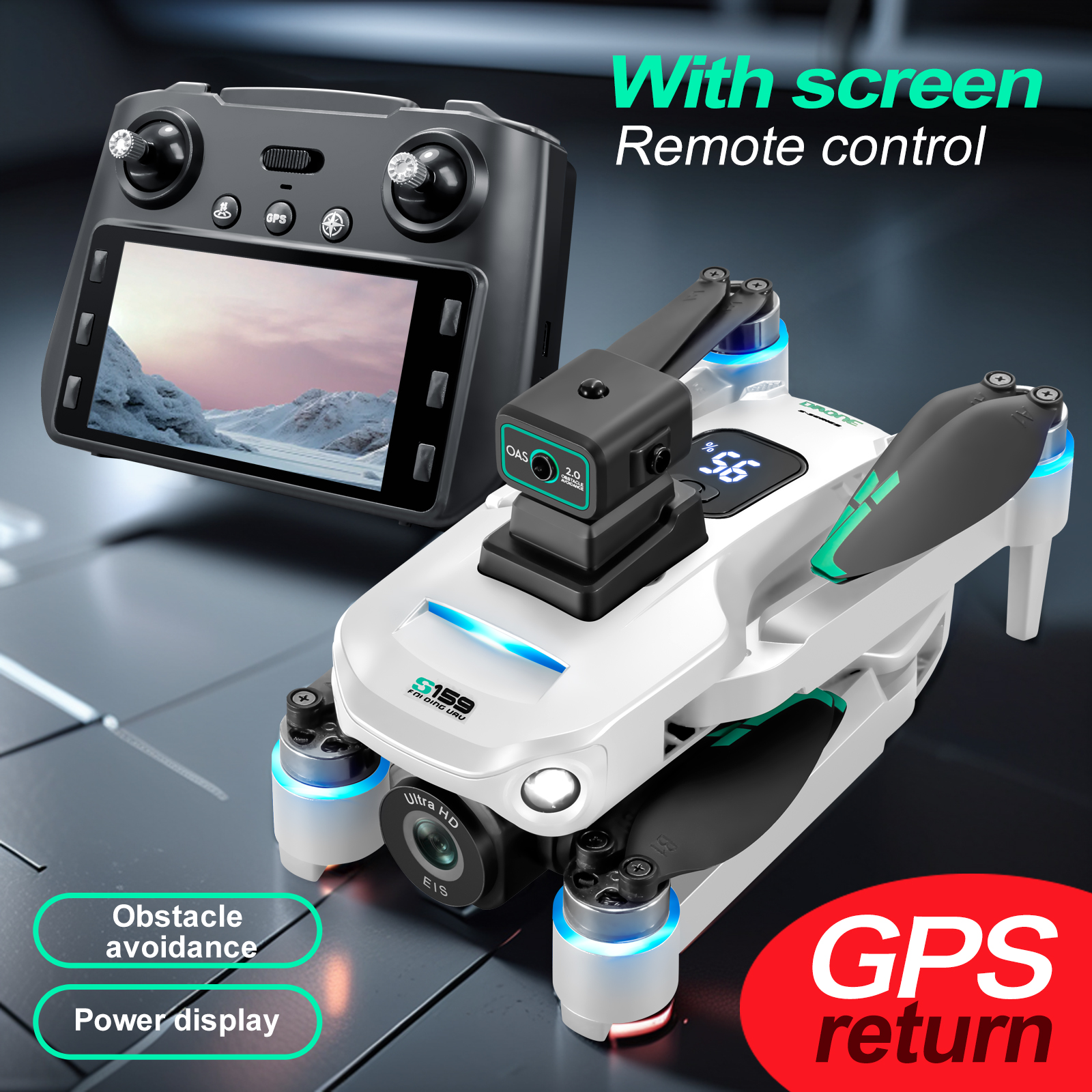 S159 GPS Drone 4K Profesional  – Drone Rc Helicopter With Camera recenzja i cena